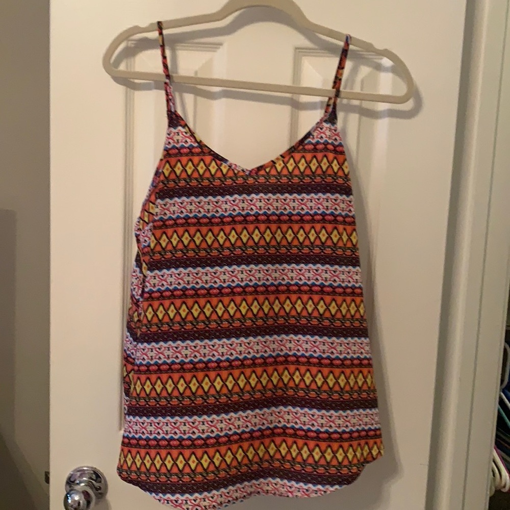 Azteca Tank with Black Lace Back